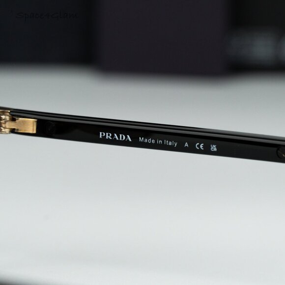 Prada Men Sunglasses Gold Grey Gradient Round PRB52S ZVN02C NEW AUTHENTIC - Picture 6 of 7